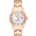 Rolex Pearlmaster Rose Gold Mother of Pearl Diamond Dial Ladies Watch 80315