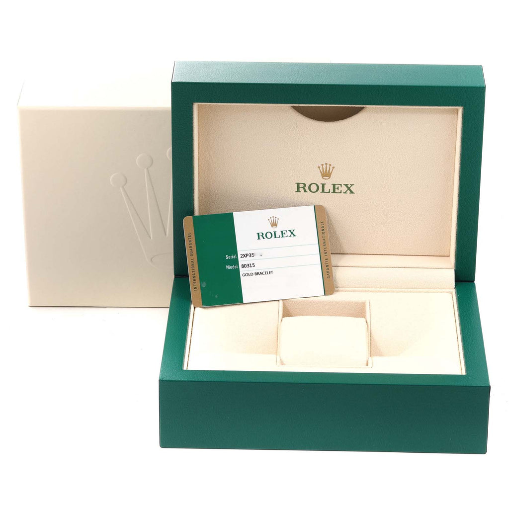 Rolex Pearlmaster Rose Gold Rose Roman Dial Diamond Ladies Watch 80315 Box Card