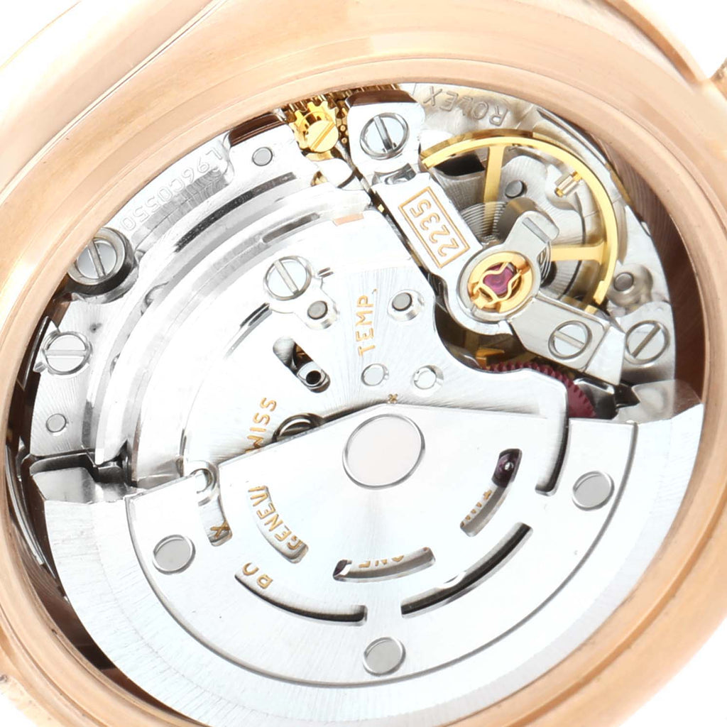 Rolex Pearlmaster Rose Gold Rose Roman Dial Diamond Ladies Watch 80315 Box Card