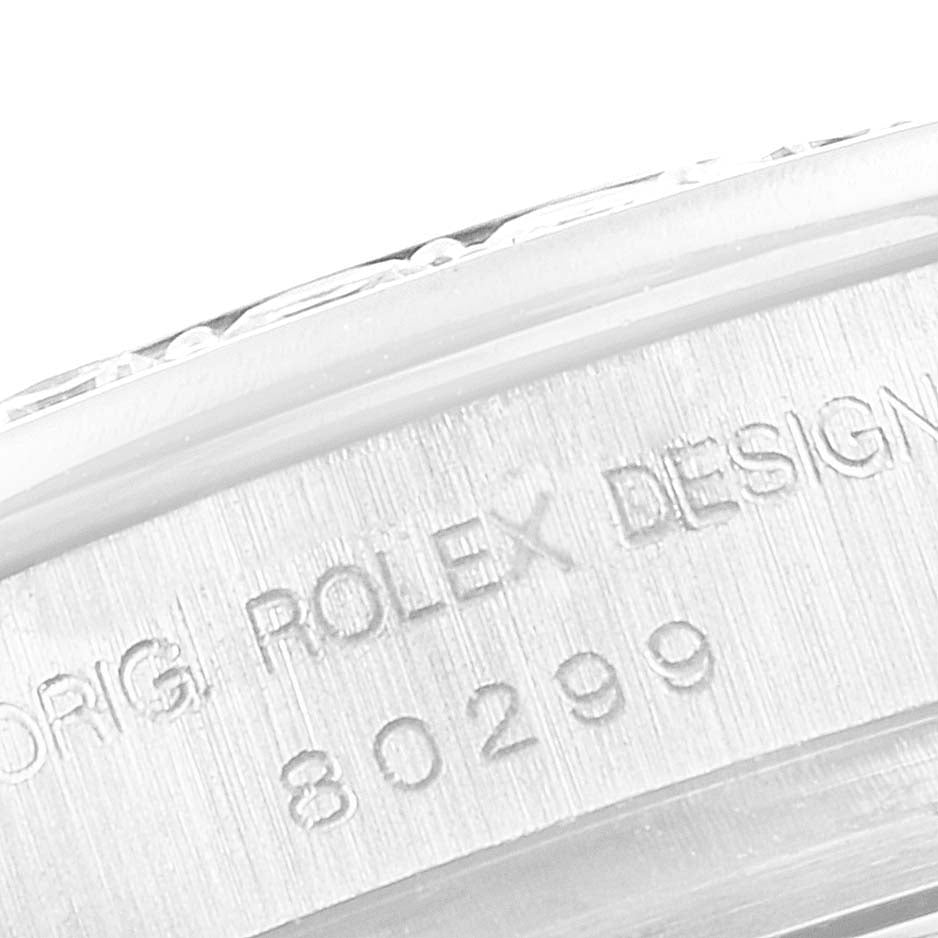 Rolex Pearlmaster White Gold Black Diamond Ladies Watch 80299