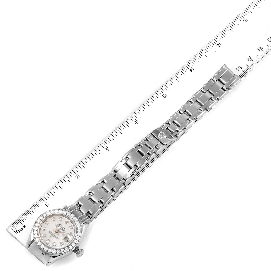 Rolex Pearlmaster White Gold MOP Diamond Ladies Watch 80299