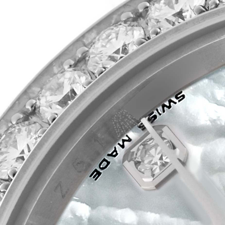Rolex Pearlmaster  White Gold MOP Diamond Ladies Watch 80299 Papers