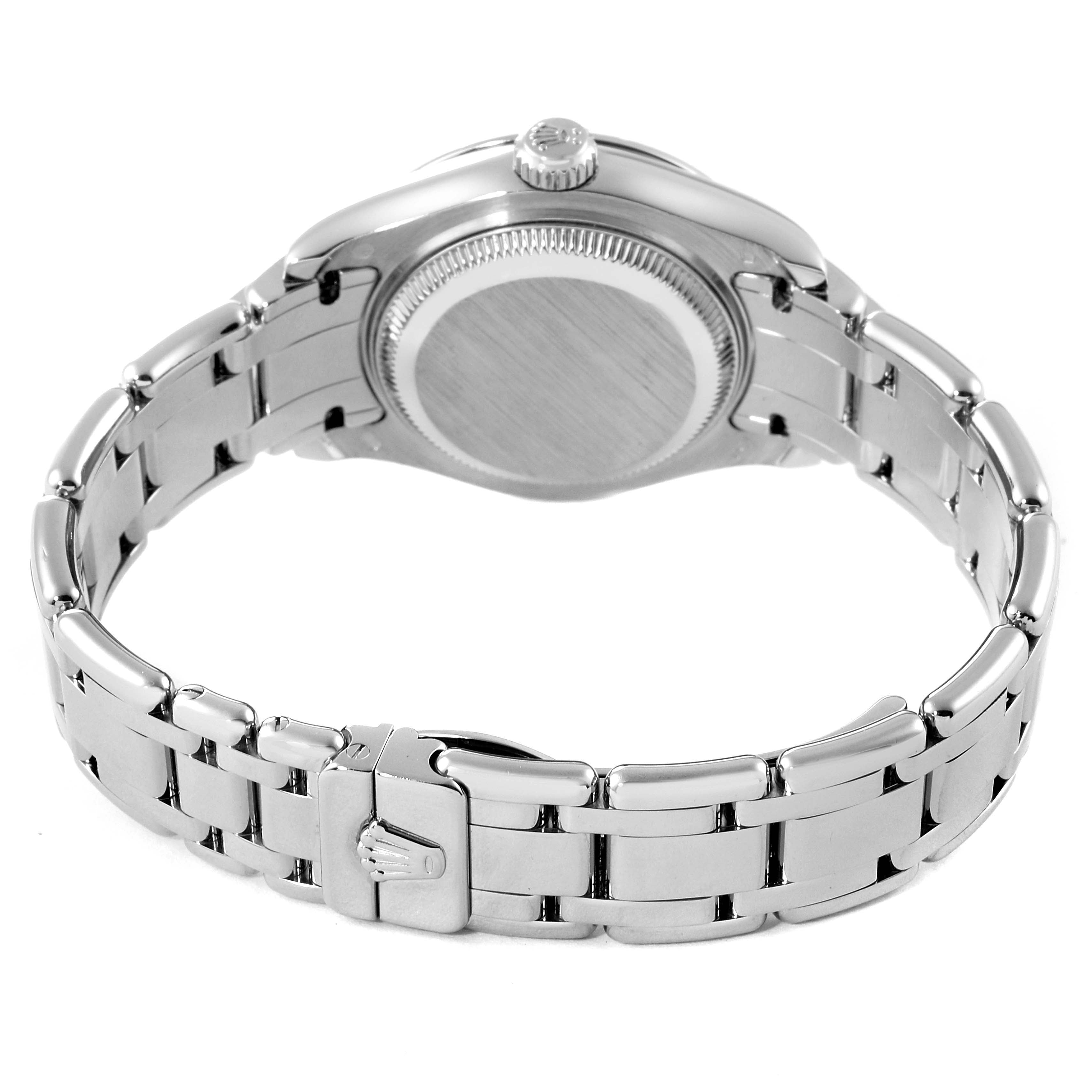 Rolex Pearlmaster  White Gold MOP Diamond Ladies Watch 80299 Papers