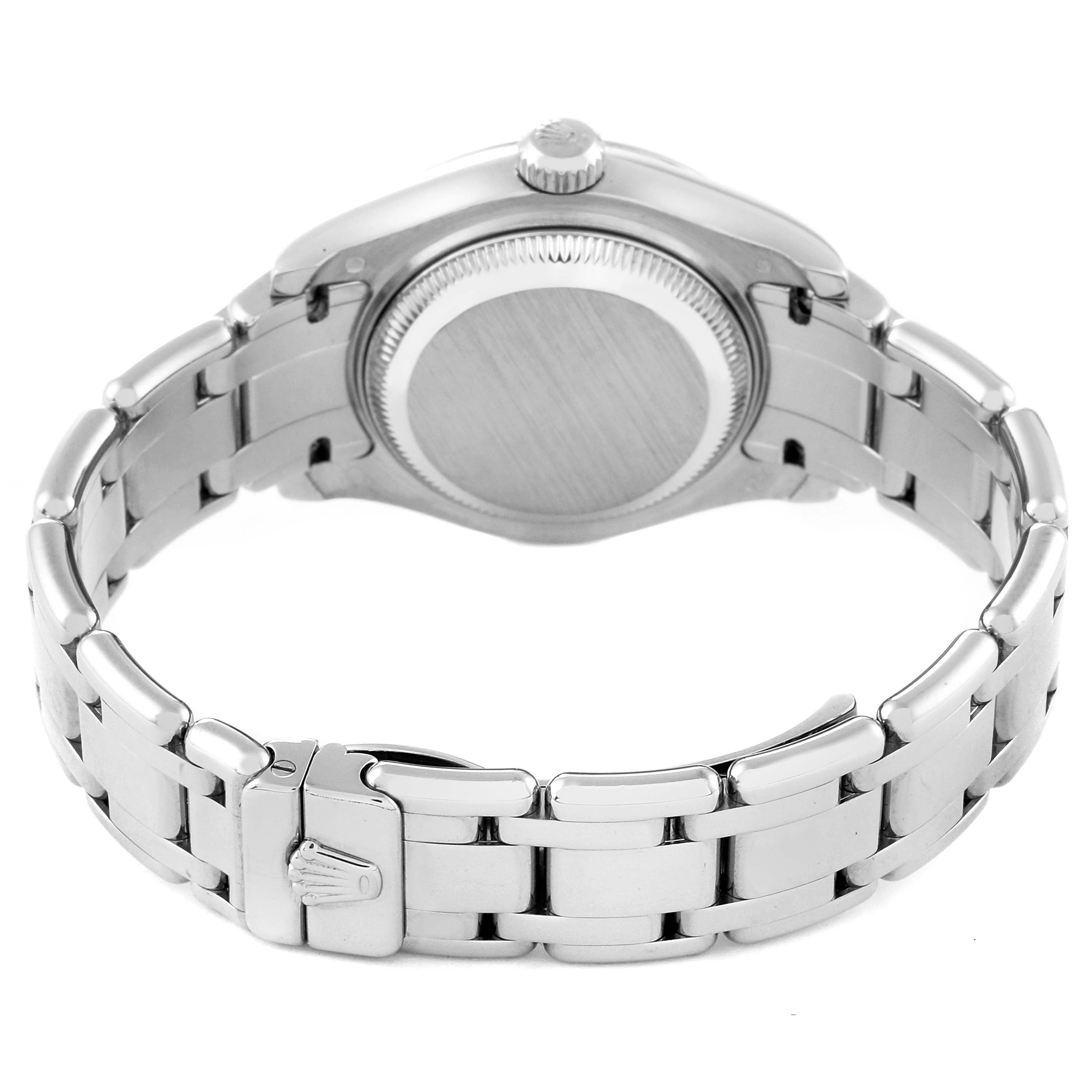 Rolex Pearlmaster White Gold MOP Diamond Ladies Watch 80339 Box Papers