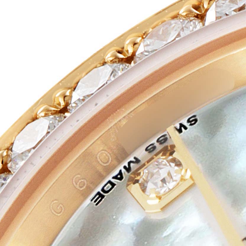 Rolex Pearlmaster Yellow Gold MOP Diamond Ladies Watch 80298 Box Card