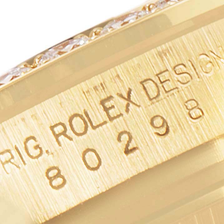 Rolex Pearlmaster Yellow Gold MOP Diamond Ladies Watch 80298 Box Card