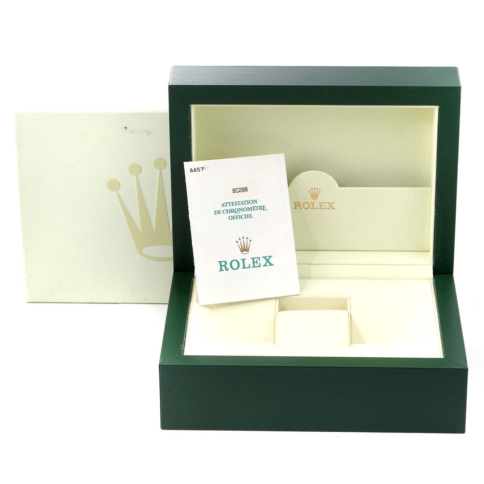 Rolex Pearlmaster Yellow Gold MOP Diamond Ladies Watch 80298 NOS