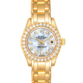 Rolex Pearlmaster Yellow Gold MOP Diamond Ladies Watch 80298 NOS