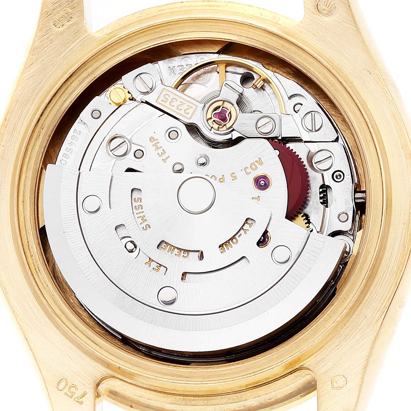 Rolex Pearlmaster Yellow Gold White Dial Diamond Ladies Watch 80318 Box Card