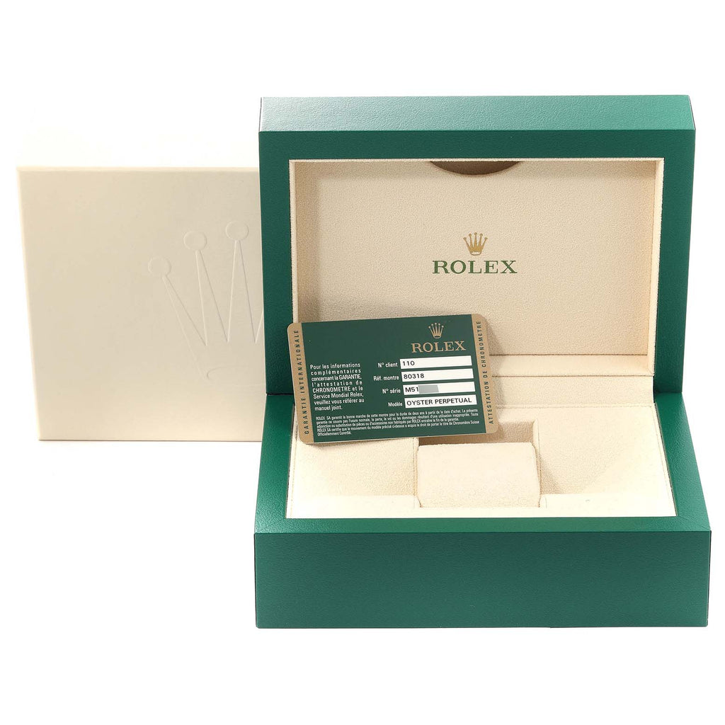Rolex Pearlmaster Yellow Gold White Dial Diamond Ladies Watch 80318 Box Card