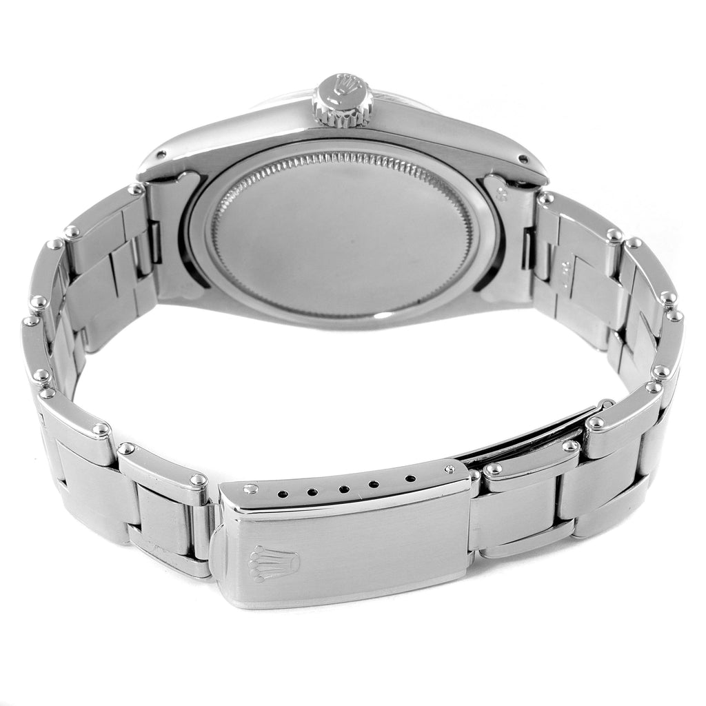 Rolex Precision Vintage Silver Linen Dial Steel Mens Watch 6426