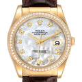 Rolex Datejust Yellow Gold MOP Diamond Dial Mens Watch 116188