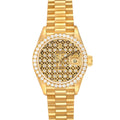 Rolex President Yellow Gold Honeycomb Diamond Dial Ladies Watch 69138 Box Papers