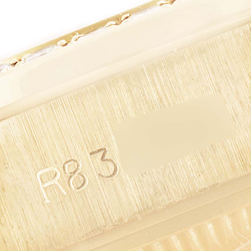 Rolex President Yellow Gold Honeycomb Diamond Dial Ladies Watch 69138 Box Papers