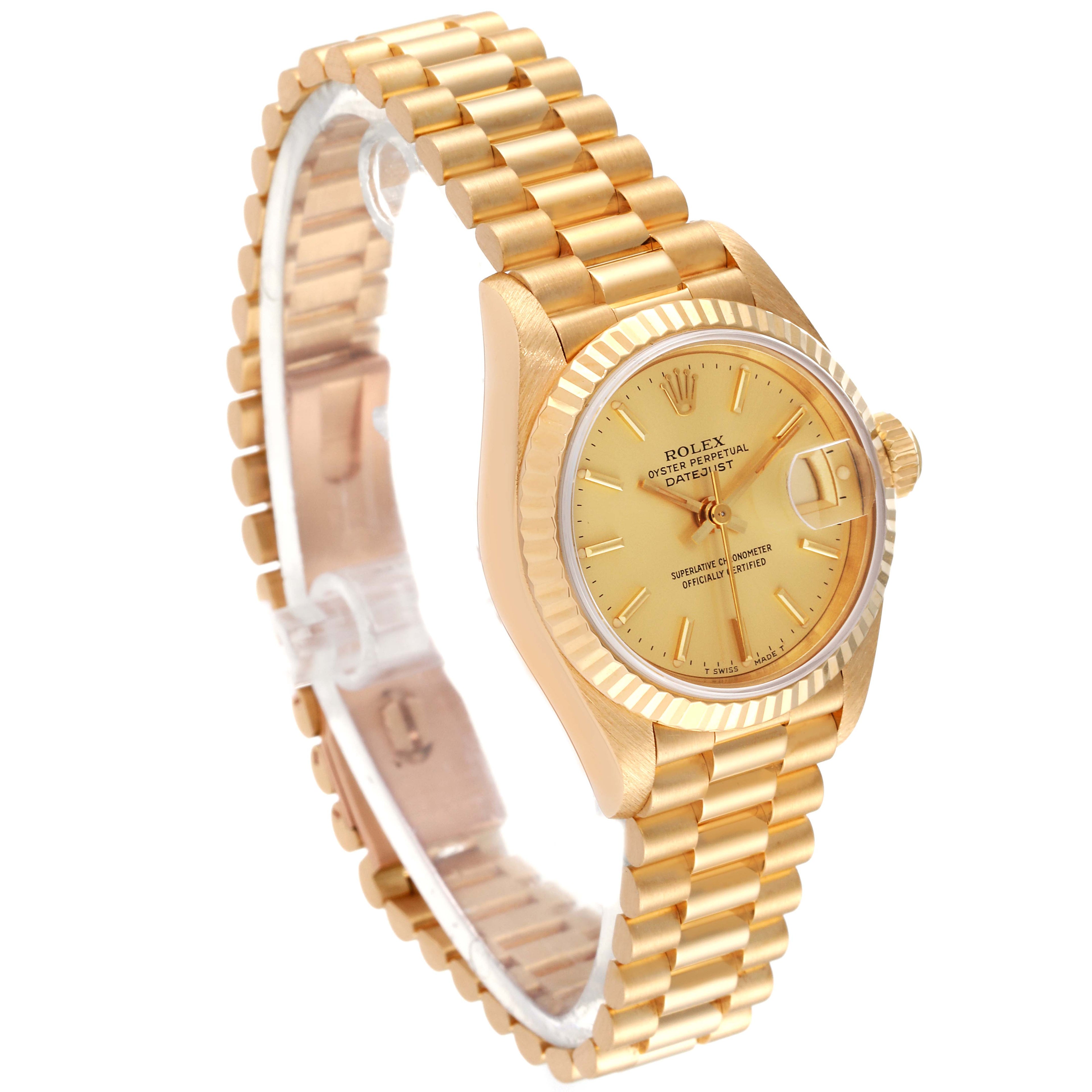 Rolex President Datejust Yellow Gold Ladies Watch 69178 Papers