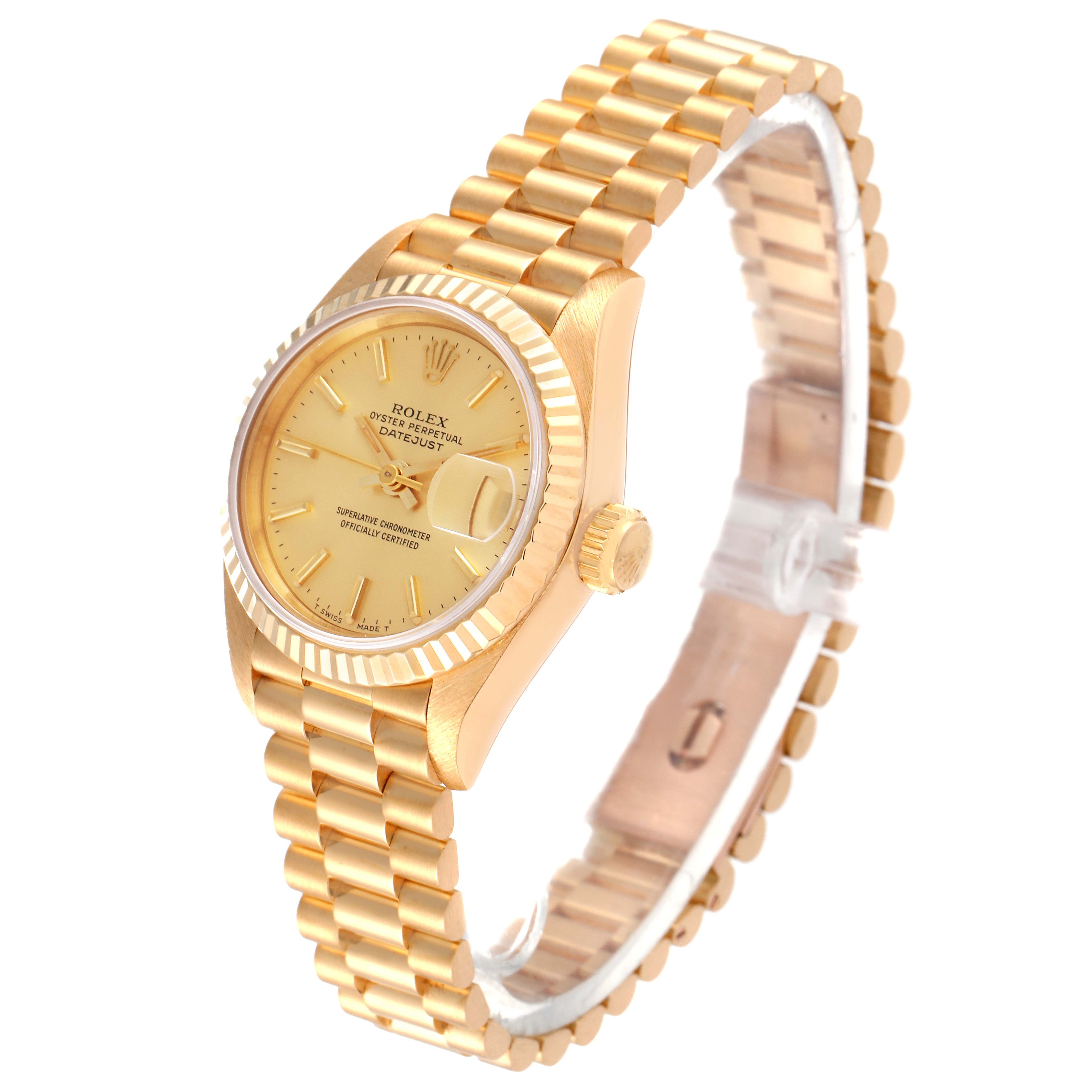 Rolex President Datejust Yellow Gold Ladies Watch 69178 Papers