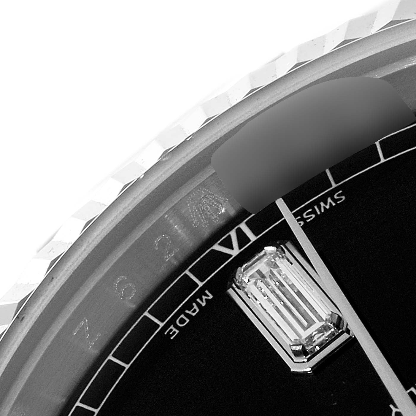 Rolex President Day-Date 18k White Gold Diamond Mens Watch 118339 Box Card