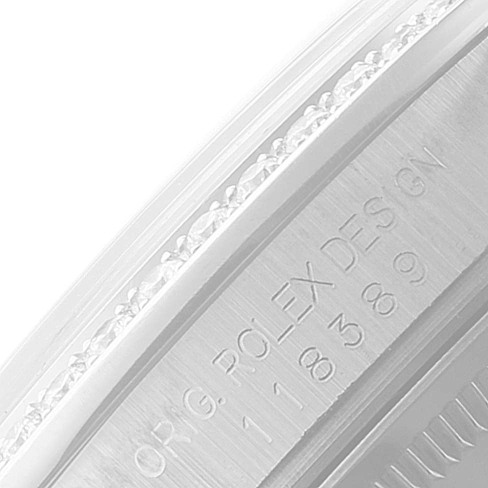 Rolex President Day-Date White Gold Myriad Diamond Mens Watch 118389 Box Papers