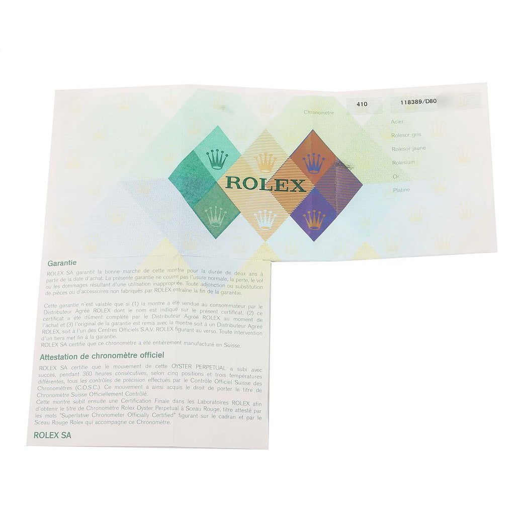 Rolex President Day-Date White Gold Myriad Diamond Mens Watch 118389 Box Papers