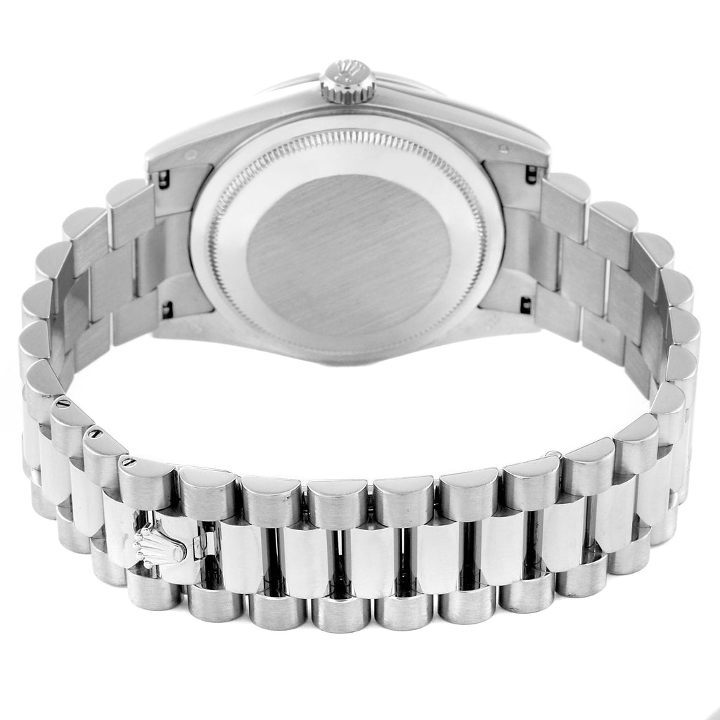 Rolex President Day-Date White Gold Mother of Pearl Diamond Mens Watch 118389 Box Card