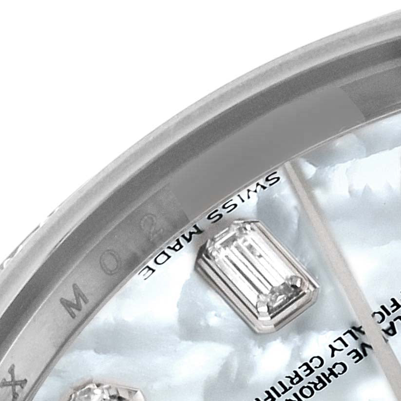 Rolex President Day-Date White Gold Mother of Pearl Diamond Mens Watch 118389 Box Card