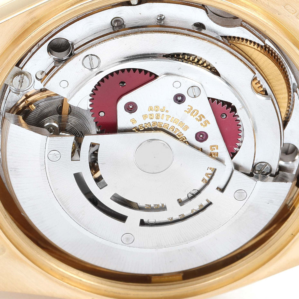 Rolex President Day-Date 18k Yellow Gold Bark Finish Mens Watch 18078