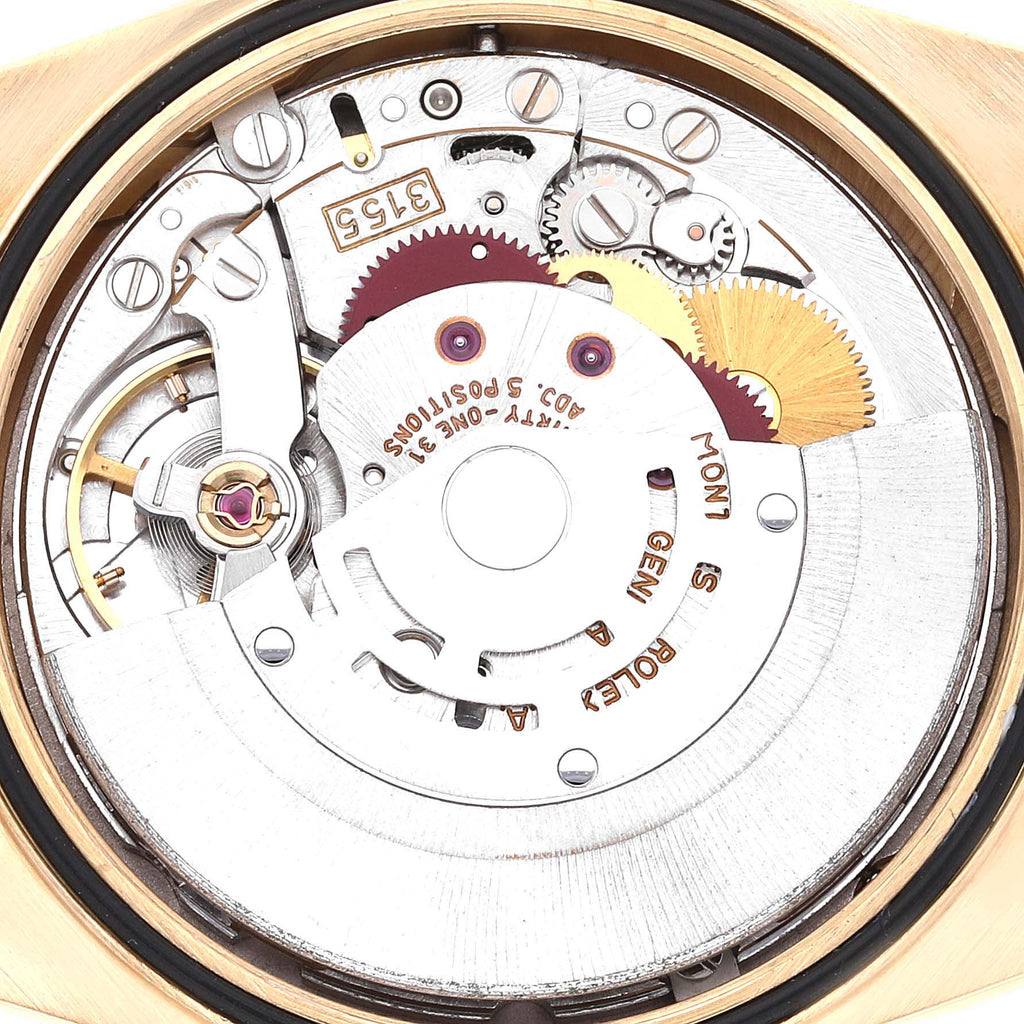 Rolex President Day-Date 18K Yellow Gold Diamond Mens Watch 18308 Box Service Papers