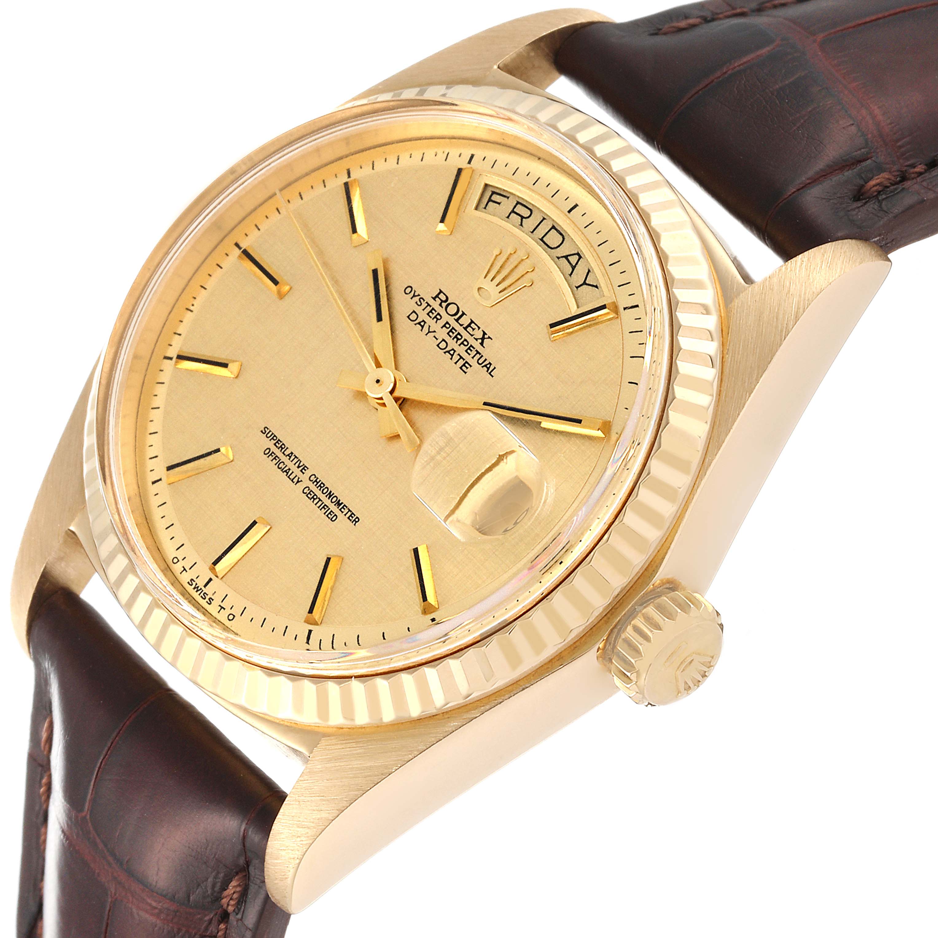 Rolex President Day-Date 18K Yellow Gold Sigma Dial Vintage Mens Watch 1803