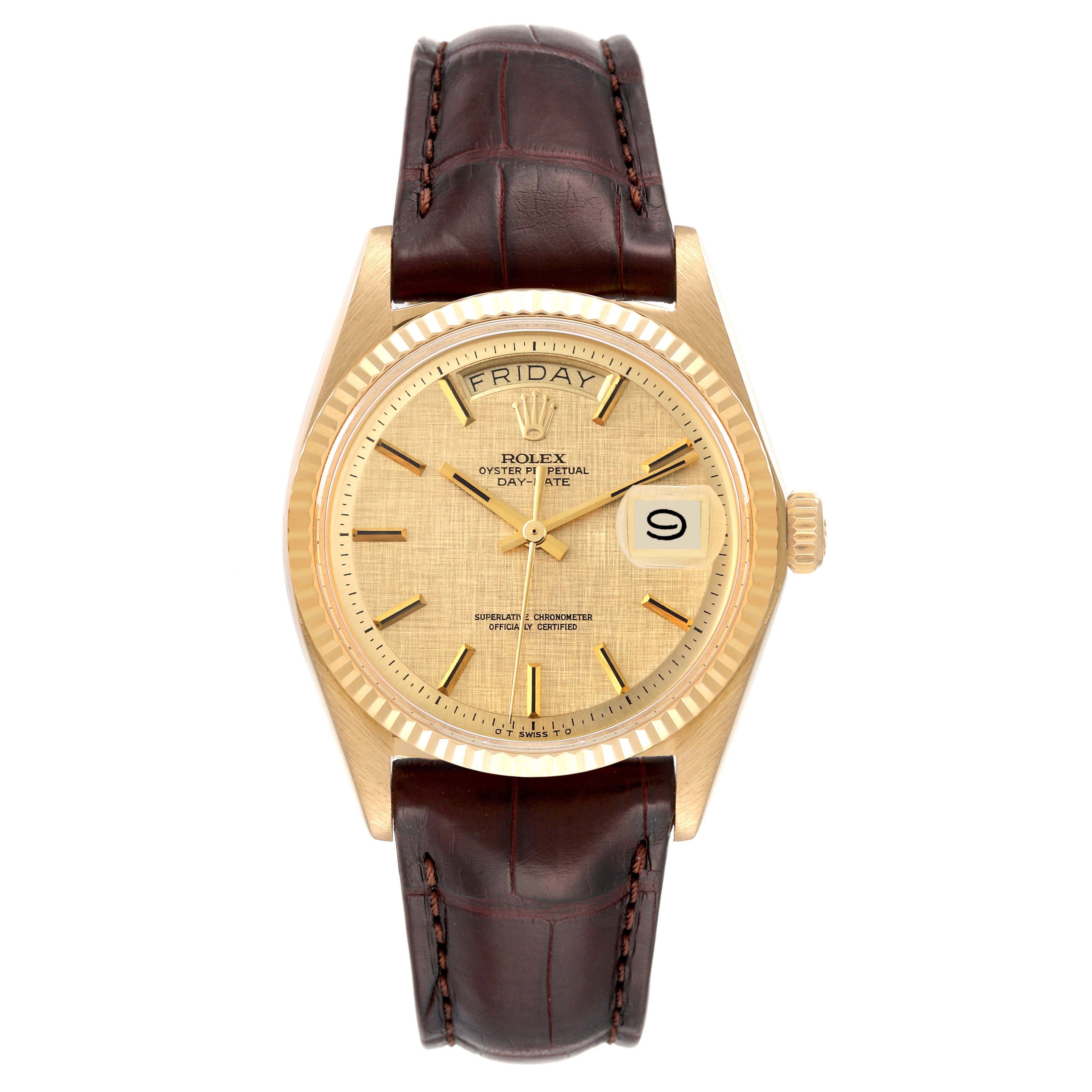 Rolex President Day-Date 18K Yellow Gold Sigma Dial Vintage Mens Watch 1803