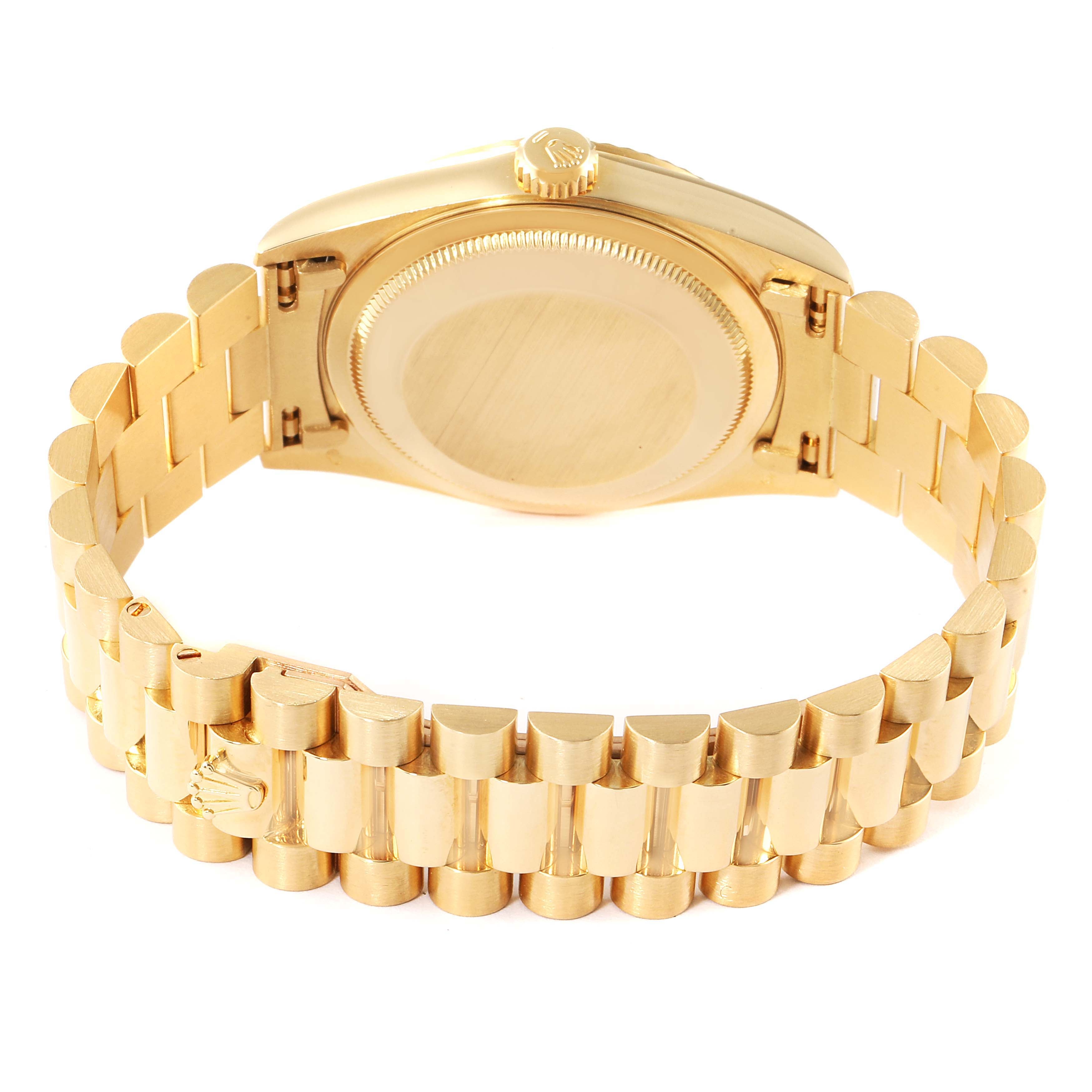 Rolex President Day-Date 18k Yellow Gold White Dial Mens Watch 18238 Box Papers