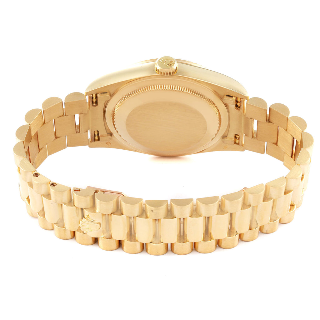 Rolex President Day-Date 18k Yellow Gold White Roman Dial Mens Watch 18238
