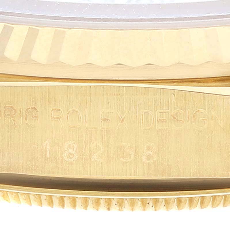 Rolex President Day-Date 18k Yellow Gold White Roman Dial Mens Watch 18238