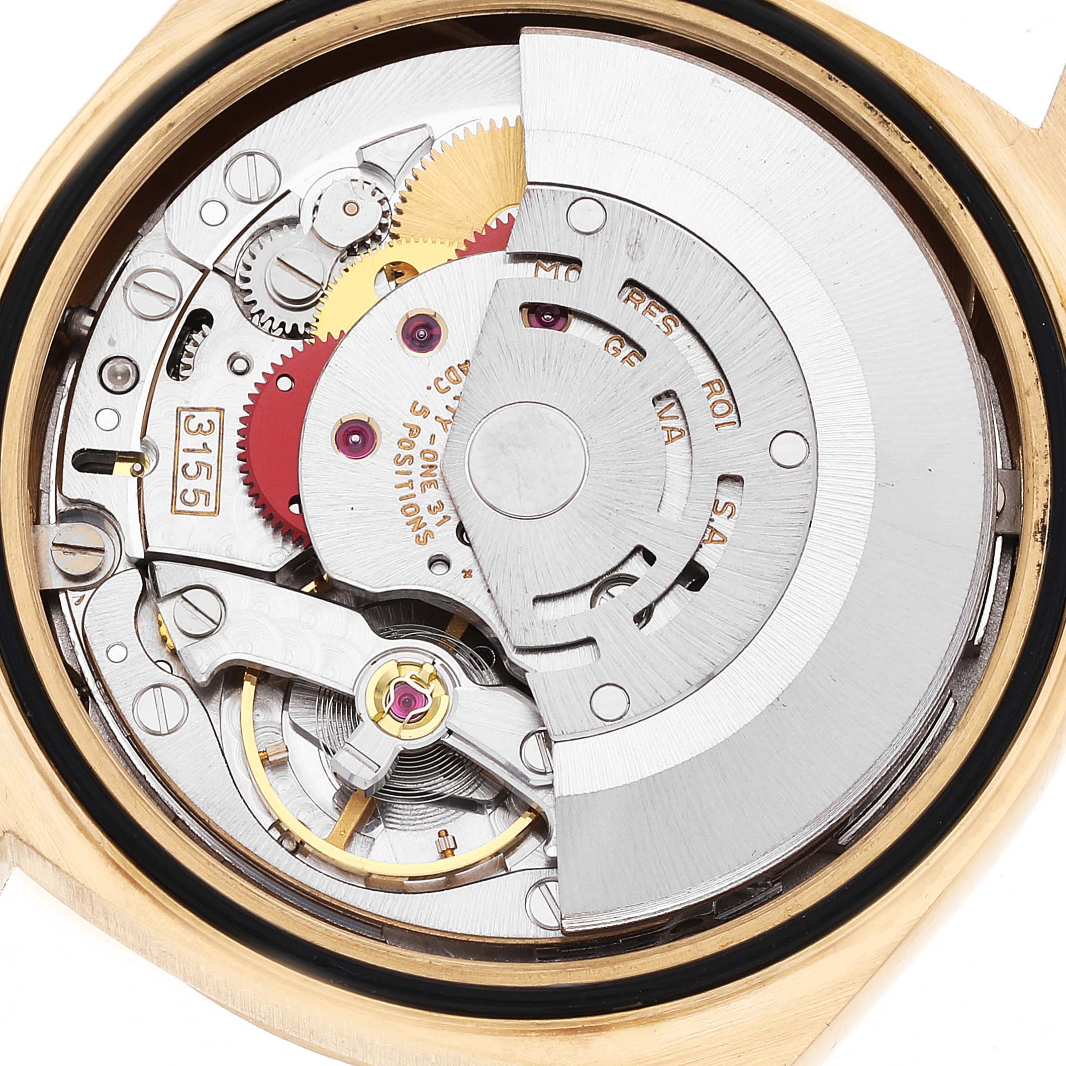 Rolex President Day-Date 18k Yellow Gold White Roman Dial Mens Watch 18238