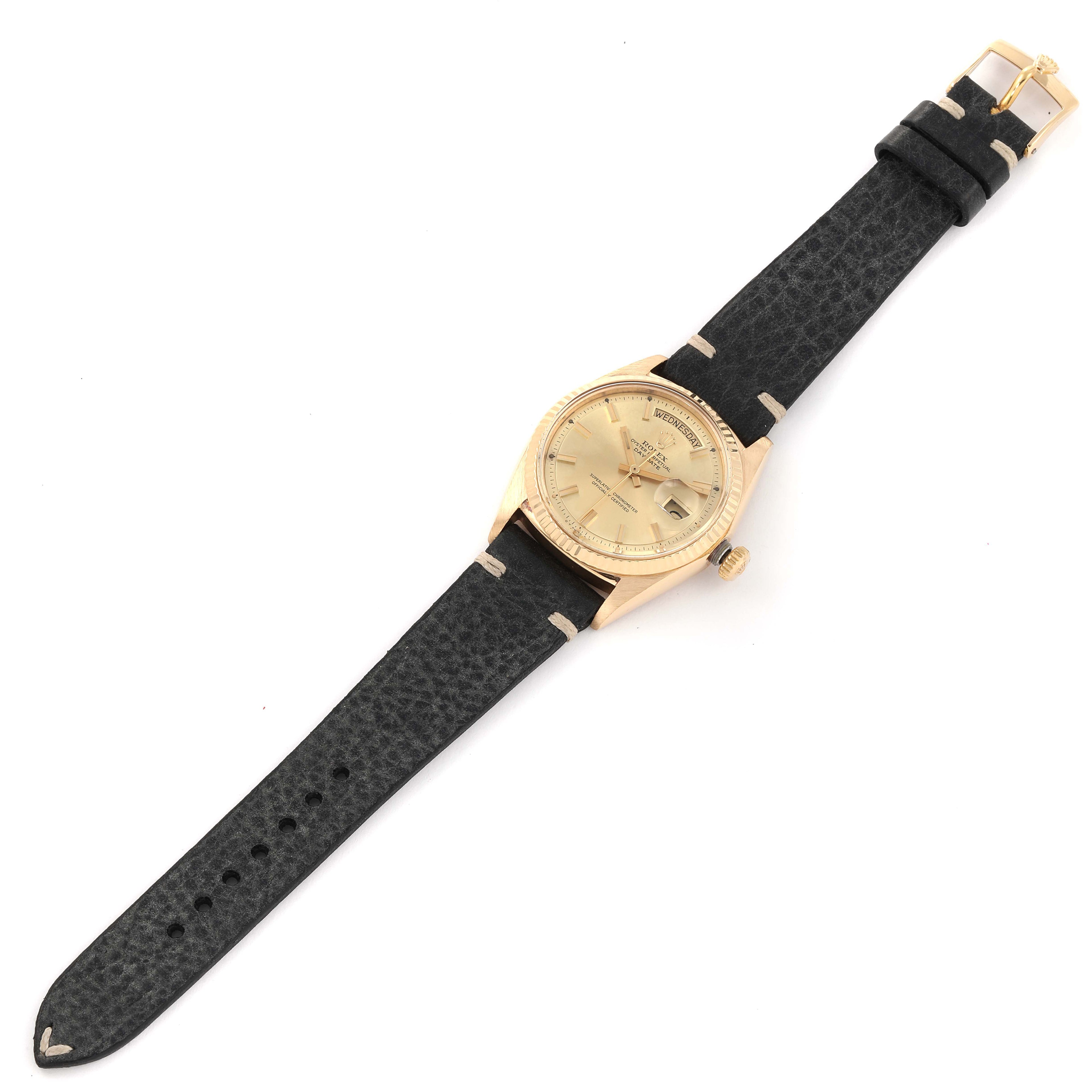 Rolex Day-Date Yellow Gold Wide Boy Sigma Dial Vintage Mens Watch 1803