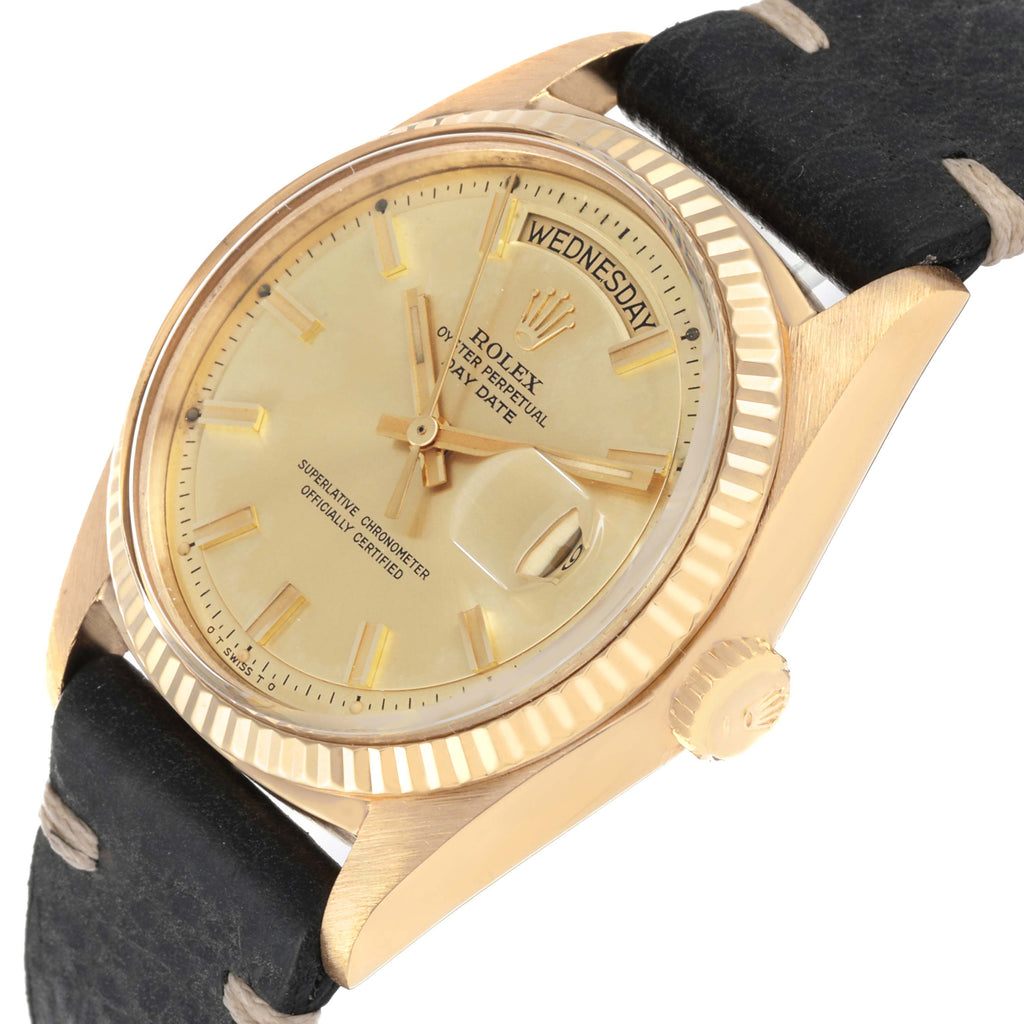 Rolex Day-Date Yellow Gold Wide Boy Sigma Dial Vintage Mens Watch 1803