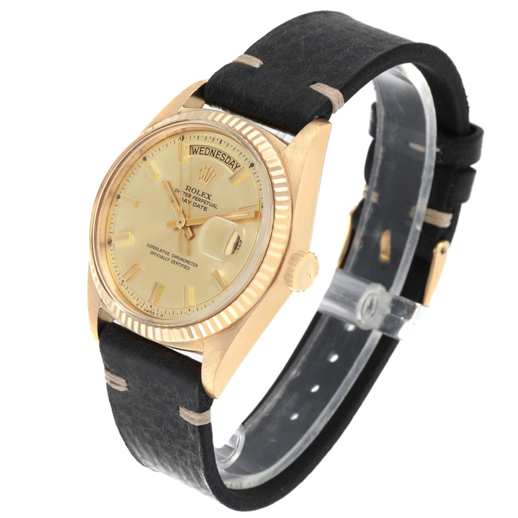 Rolex Day-Date Yellow Gold Wide Boy Sigma Dial Vintage Mens Watch 1803