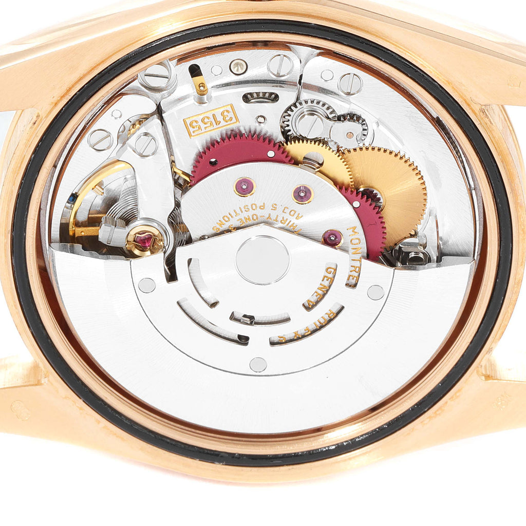 Rolex President Day Date 36 Rose Gold Diamond Mens Watch 118205 Box Papers