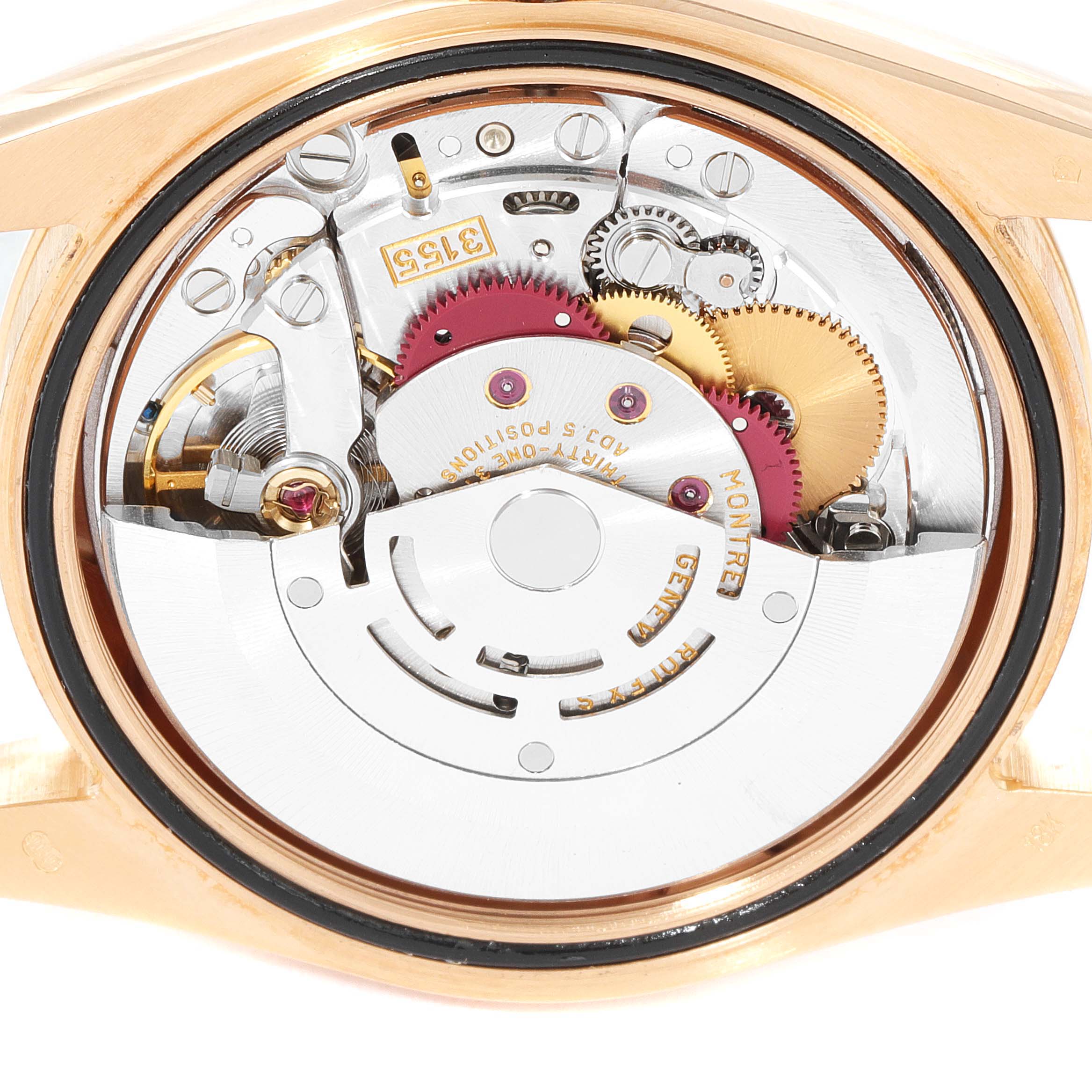Rolex President Day Date 36 Rose Gold Diamond Mens Watch 118205 Box Papers