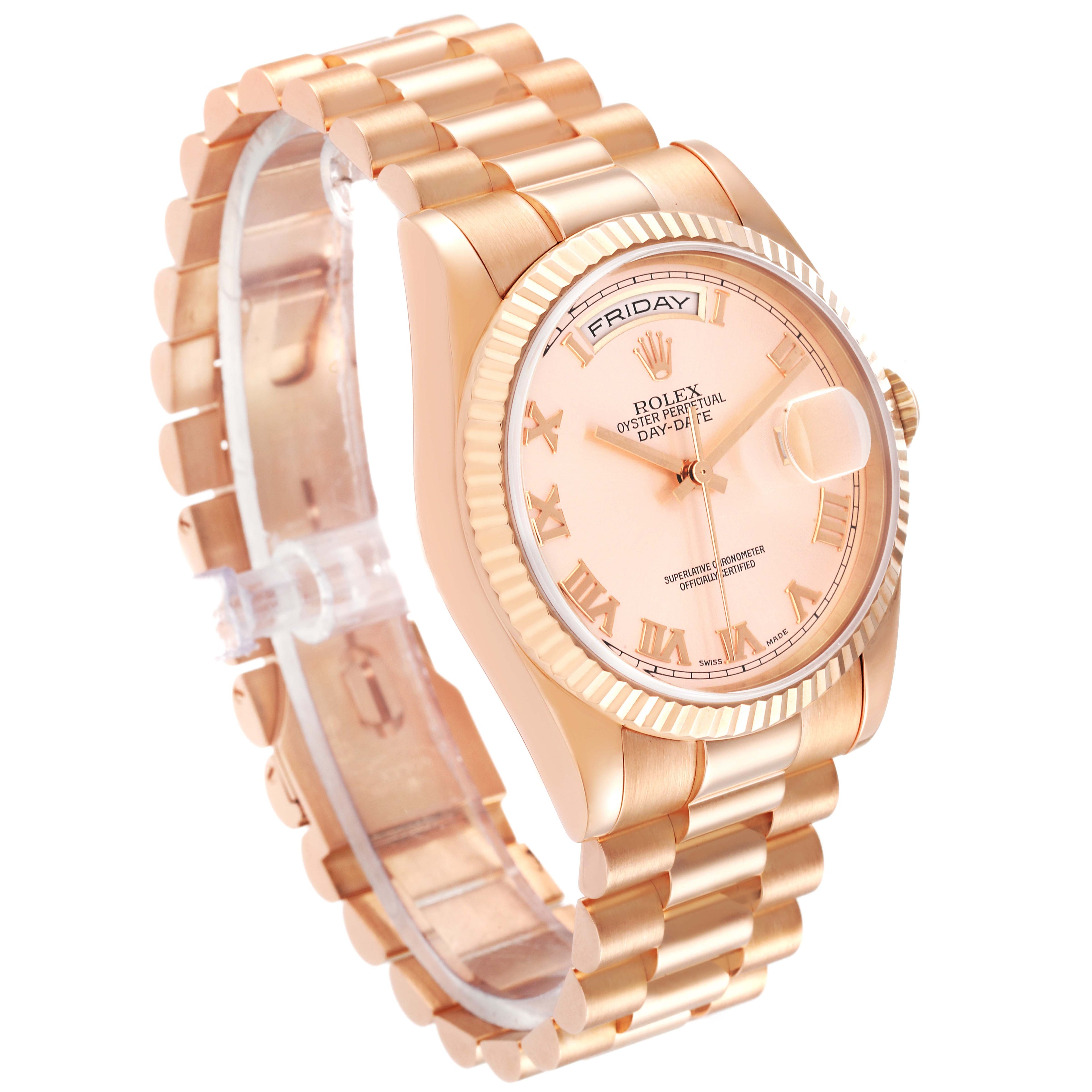 Rolex President Day Date 36 Rose Gold Mens Watch 118235