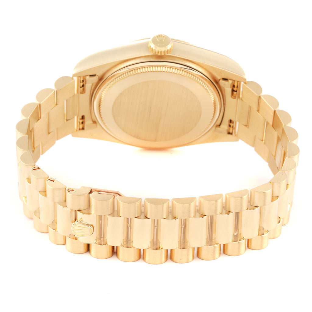 Rolex President Day-Date 36 White Dial Yellow Gold Mens Watch 18038