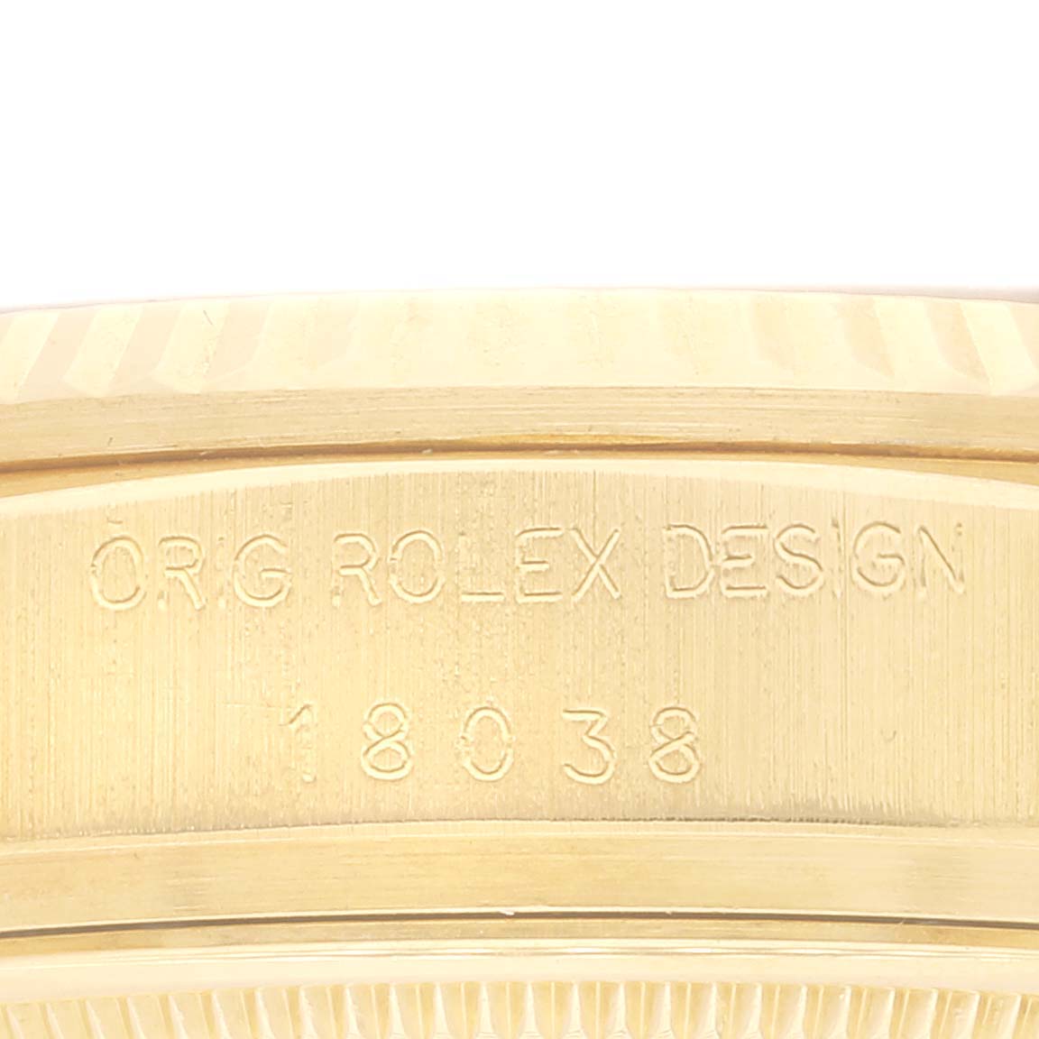 Rolex President Day-Date 36 White Dial Yellow Gold Mens Watch 18038