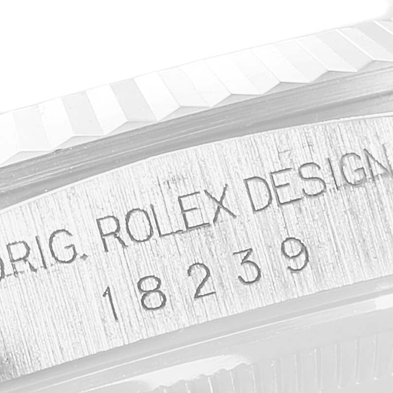 Rolex President Day-Date 36 White Gold Diamond Mens Watch 18239 Box Papers