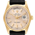 Rolex President Day-Date 36 Yellow Gold Bark Finish Mens Watch 18078