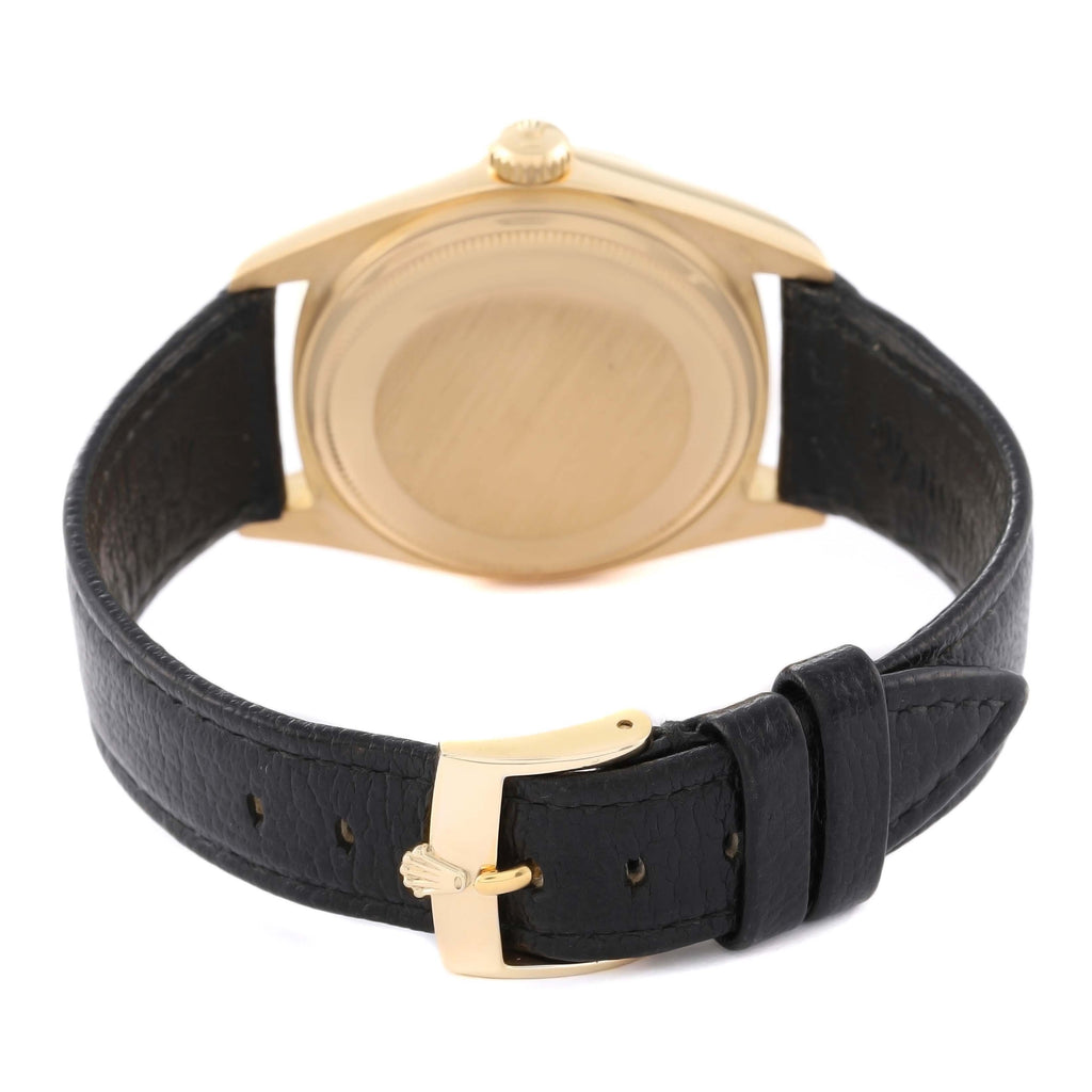 Rolex President Day-Date 36 Yellow Gold Bark Finish Mens Watch 18078