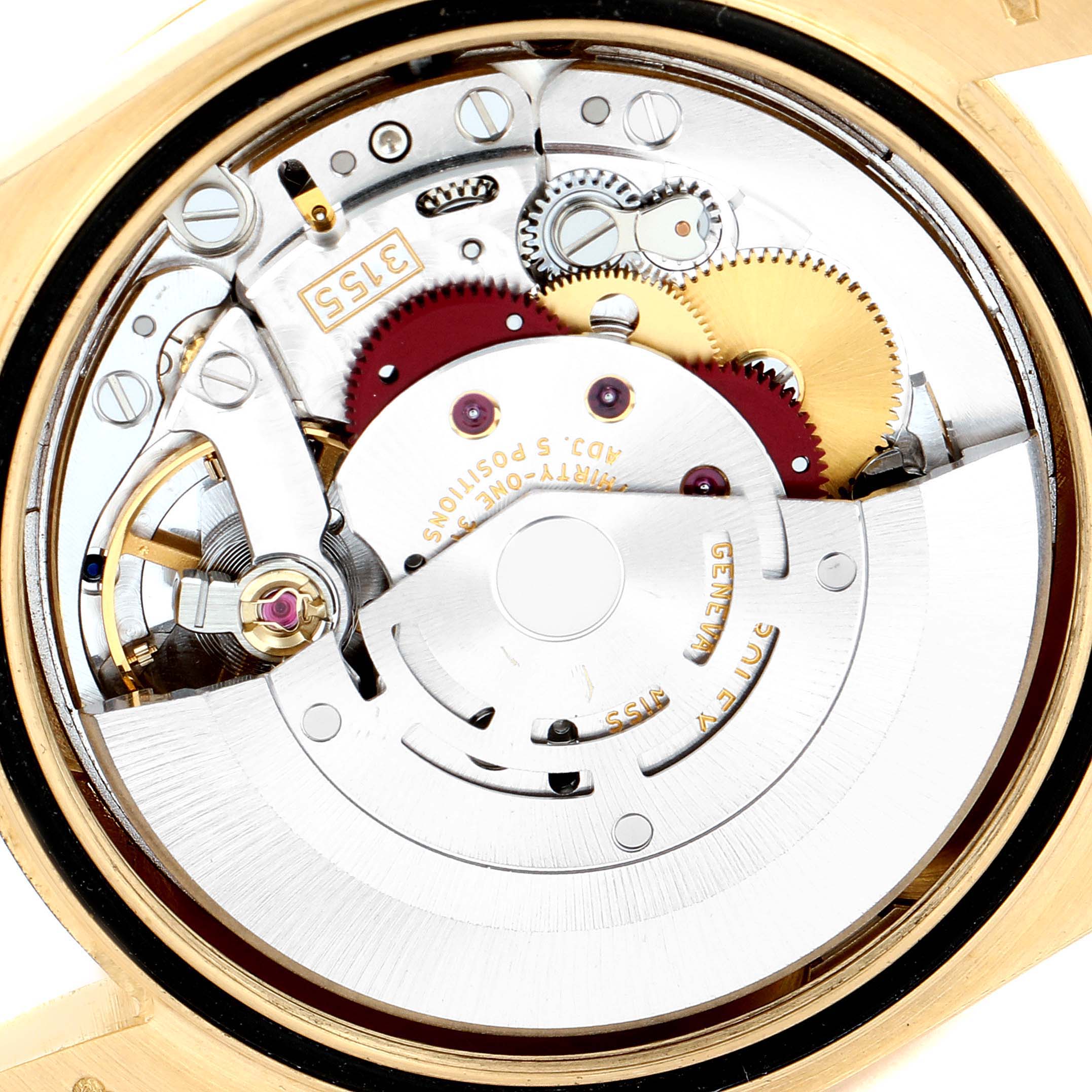 Rolex President Day-Date Yellow Gold Diamond Dial Bezel Lugs Mens Watch 118388