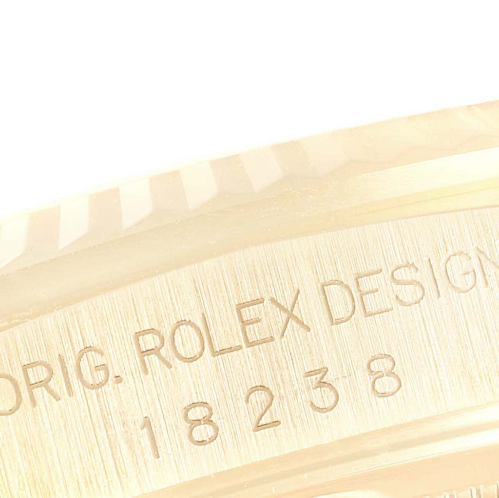 Rolex President Day-Date 36 Yellow Gold Diamond Mens Watch 18238