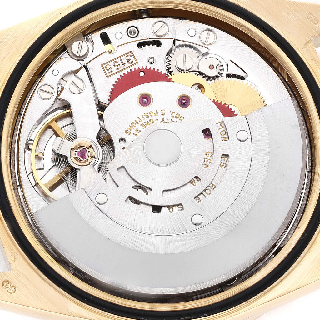 Rolex President Day-Date 36 Yellow Gold Diamond Mens Watch 18388 Box Papers