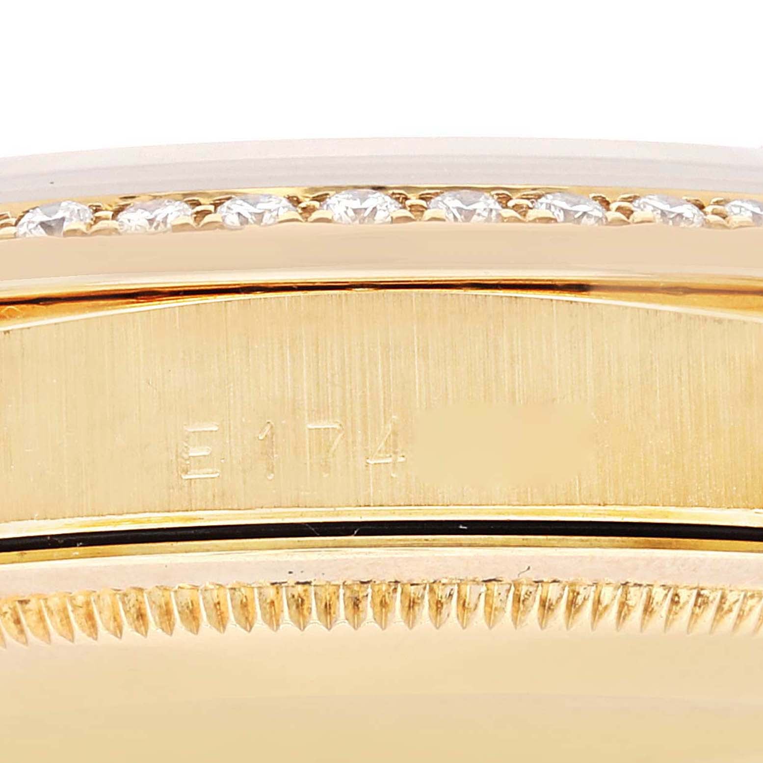 Rolex President Day-Date 36 Yellow Gold Diamond Mens Watch 18388 Box Papers