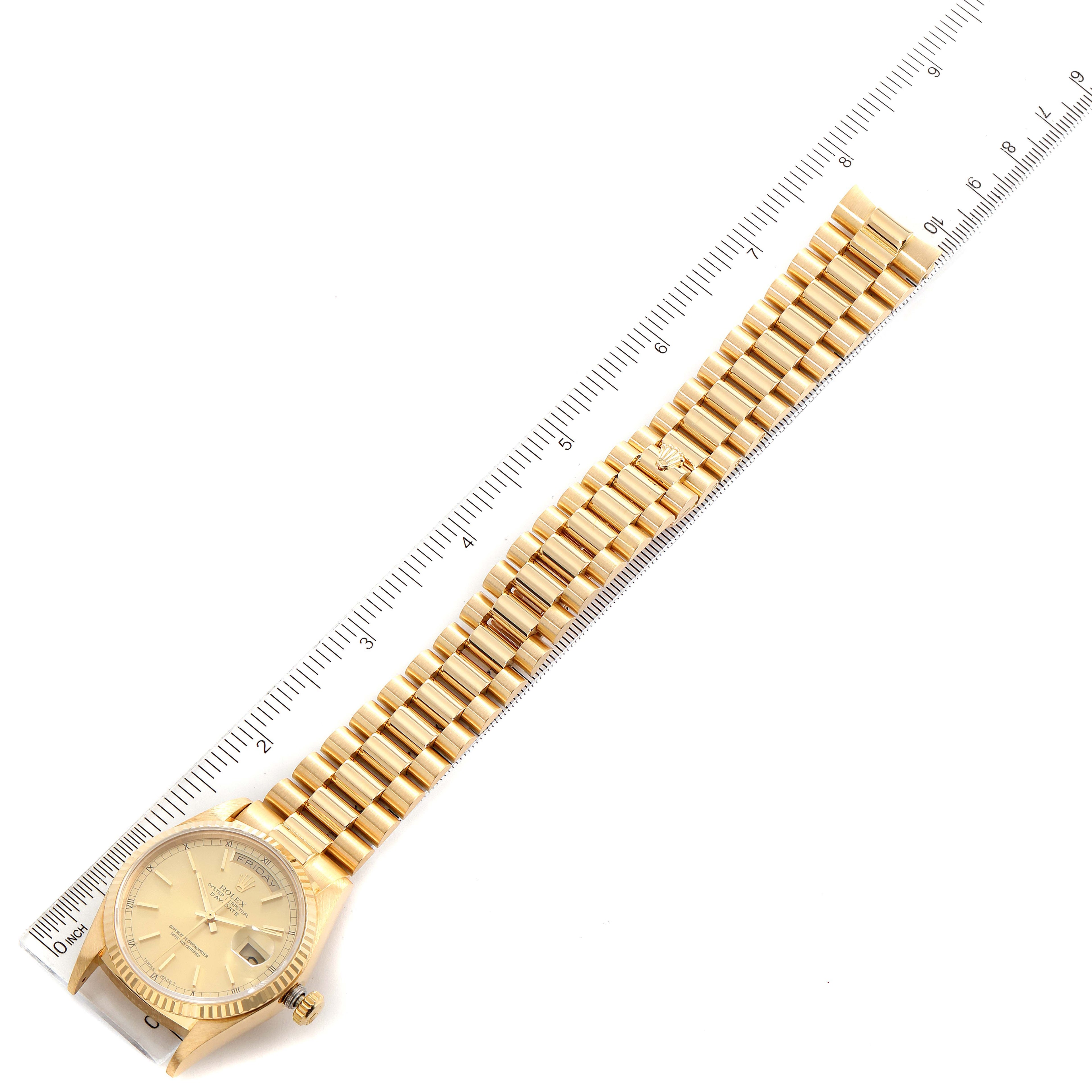 Rolex President Day-Date 36mm 18k Yellow Gold Mens Watch 18038