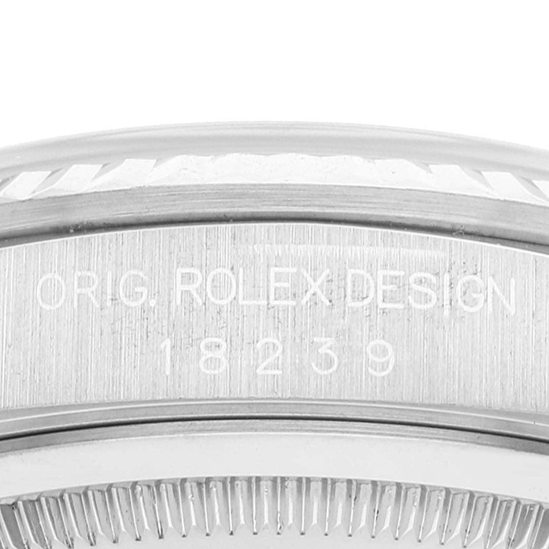Rolex President Day-Date 36mm White Gold Diamond Mens Watch 18239 Box Papers